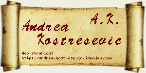 Andrea Kostrešević vizit kartica